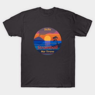Mount Stromboli, Stromboli Volcano T-Shirt